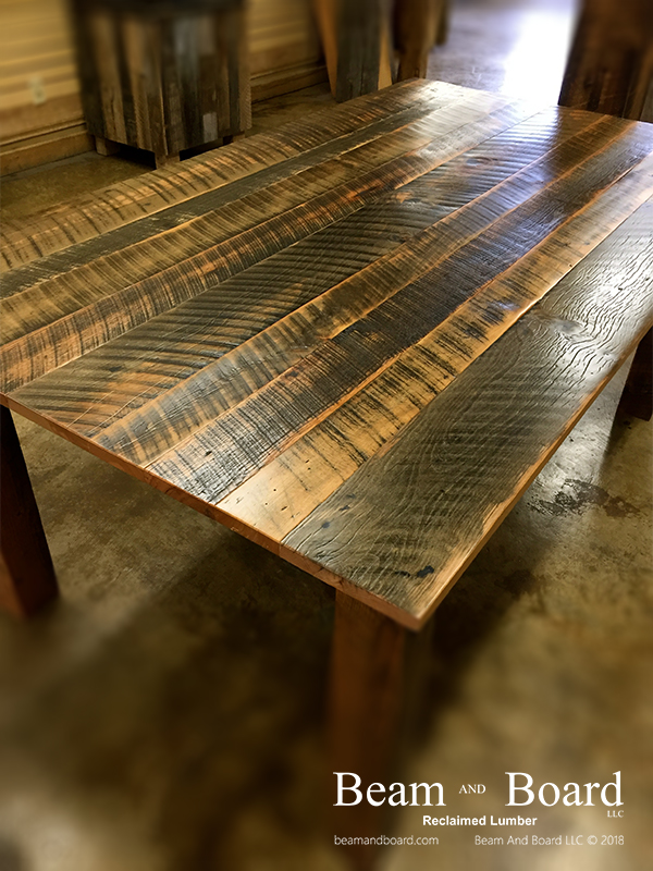 Circle Sawn Farmhouse Table Picture